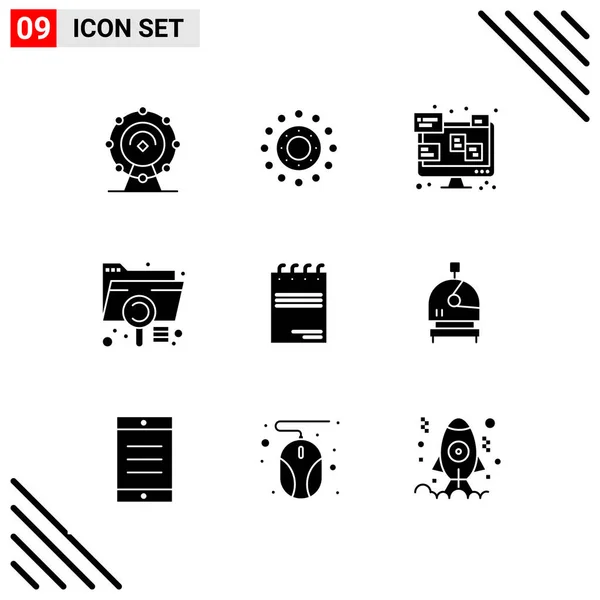 Conjunto Iconos Creativos Universales Simplemente Vector Ilustraciones Para Aplicaciones Web — Archivo Imágenes Vectoriales