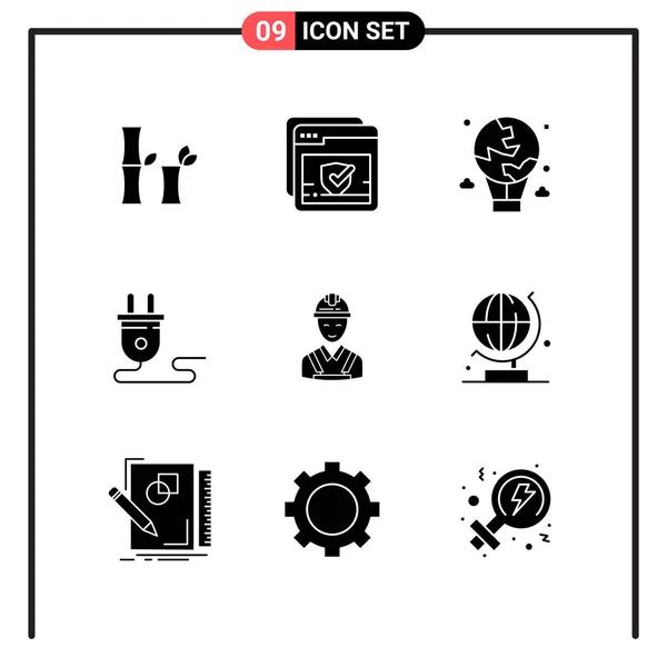 Conjunto Iconos Creativos Universales Simplemente Vector Ilustraciones Para Aplicaciones Web — Vector de stock