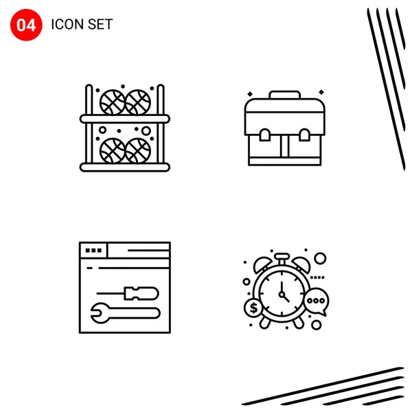 Conjunto Iconos Creativos Universales Simplemente Vector Ilustraciones Para Aplicaciones Web — Vector de stock