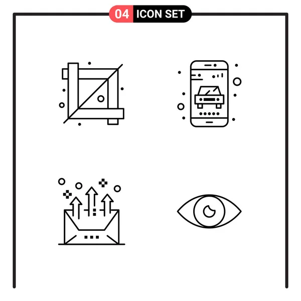 Set Universal Creative Icons Simply Vector Illustrations Web Mobile Apps — Stock Vector