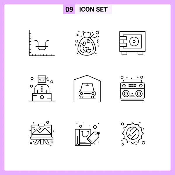 Set Universal Creative Icons Simply Vector Illustrations Web Mobile Apps — Stock Vector