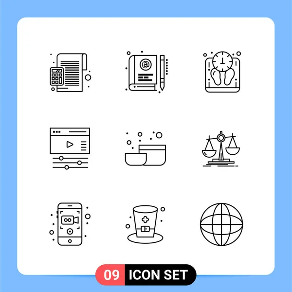 Conjunto Iconos Creativos Universales Simplemente Vector Ilustraciones Para Aplicaciones Web — Vector de stock