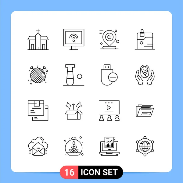 Conjunto Iconos Creativos Universales Simplemente Vector Ilustraciones Para Aplicaciones Web — Vector de stock