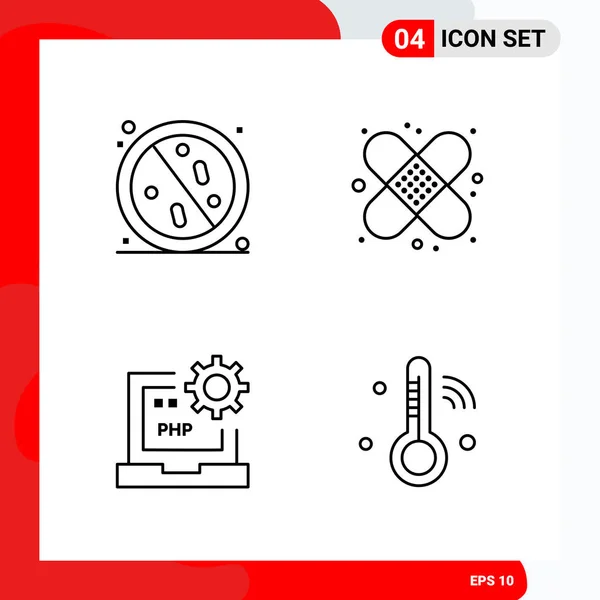 Conjunto Iconos Creativos Universales Simplemente Vector Ilustraciones Para Aplicaciones Web — Vector de stock