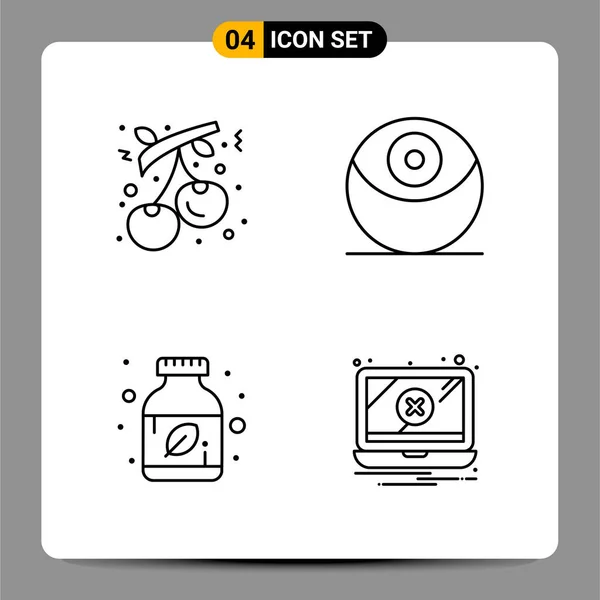 Set Dari Ikon Kreatif Universal Cukup Ilustrasi Vektor Untuk Aplikasi - Stok Vektor