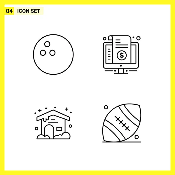 Conjunto Iconos Creativos Universales Simplemente Vector Ilustraciones Para Aplicaciones Web — Vector de stock