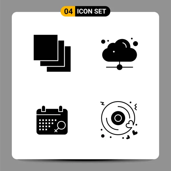 Set Dari Ikon Kreatif Universal Cukup Ilustrasi Vektor Untuk Aplikasi - Stok Vektor