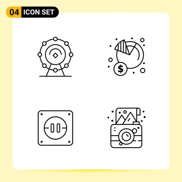 Set Universal Creative Icons Simply Vector Illustrations Web Mobile Apps — Stock Vector