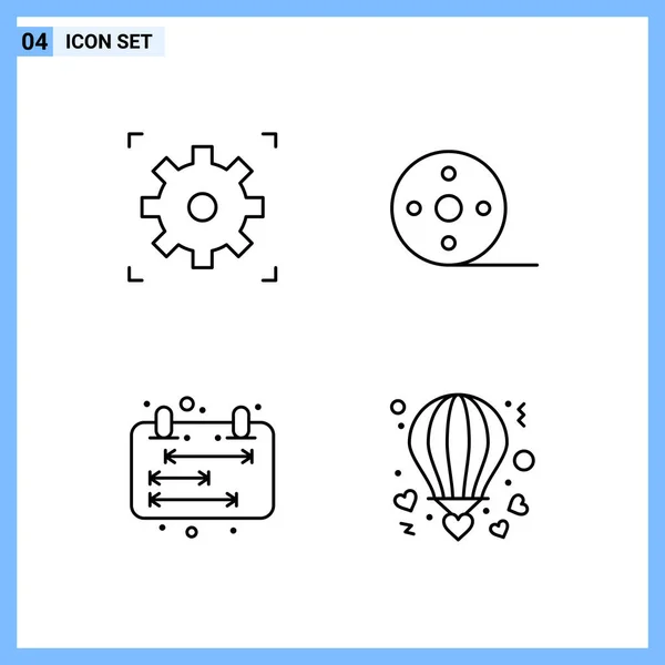 Conjunto Iconos Creativos Universales Simplemente Vector Ilustraciones Para Aplicaciones Web — Vector de stock