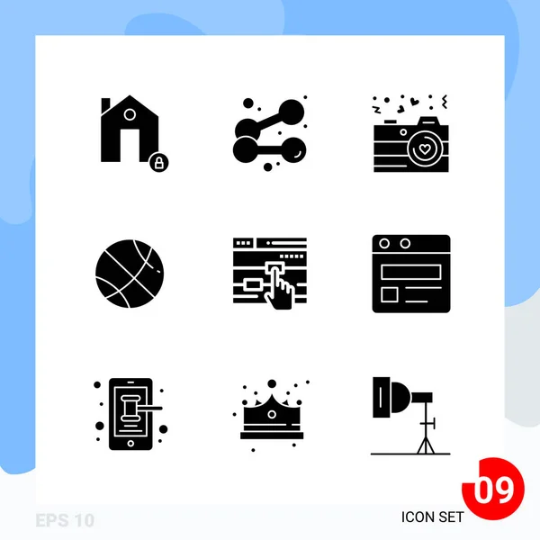 Conjunto Iconos Creativos Universales Simplemente Vector Ilustraciones Para Aplicaciones Web — Vector de stock