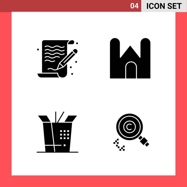 Conjunto Iconos Creativos Universales Simplemente Vector Ilustraciones Para Aplicaciones Web — Archivo Imágenes Vectoriales