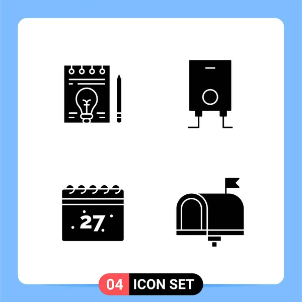 Set Universal Creative Icons Simply Vector Illustrations Web Mobile Apps — Stock Vector