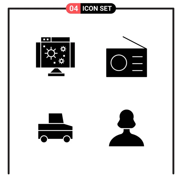 Set Universal Creative Icons Simply Vector Illustrations Web Mobile Apps — Stock Vector