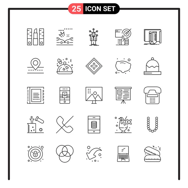 Set Universele Creatieve Iconen Vectorillustratie — Stockvector