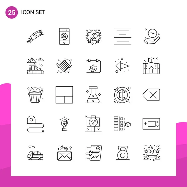 Conjunto Iconos Creativos Universales Simplemente Vector Ilustraciones Para Aplicaciones Web — Vector de stock