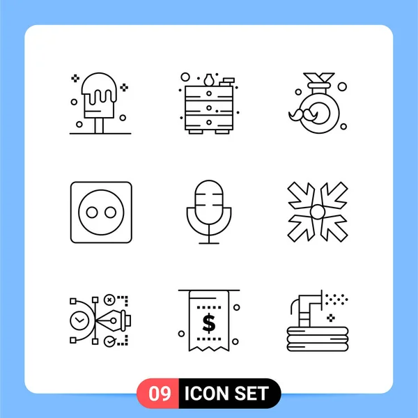 Conjunto Iconos Creativos Universales Simplemente Vector Ilustraciones Para Aplicaciones Web — Archivo Imágenes Vectoriales