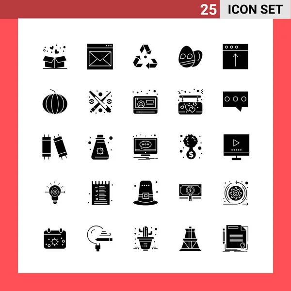 Set of 25 Universal Business Icons Vector — Stockový vektor