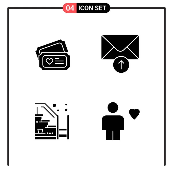 Conjunto Iconos Creativos Universales Ilustración Vectorial — Vector de stock