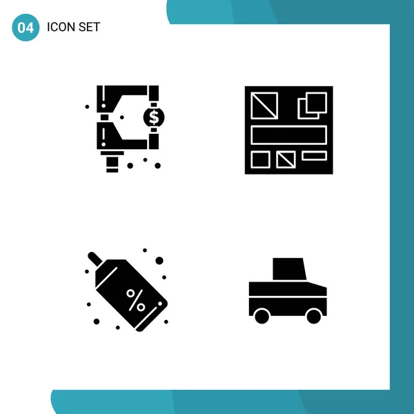 Conjunto Iconos Creativos Universales Simplemente Vector Ilustraciones Para Aplicaciones Web — Vector de stock