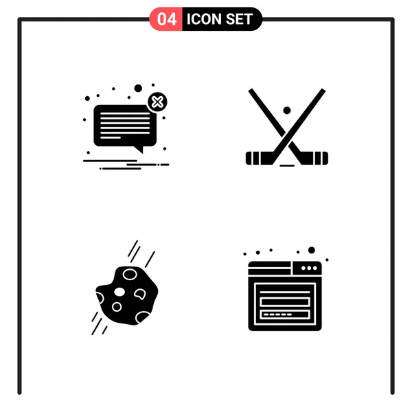 Conjunto Iconos Creativos Universales Simplemente Vector Ilustraciones Para Aplicaciones Web — Vector de stock