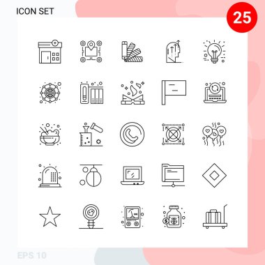 Evrensel yaratıcı simgeler kümesi, web ve mobil uygulamalar ve projeler için basit vektör illüstrasyonları  