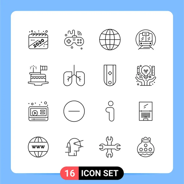 Conjunto Iconos Creativos Universales Simplemente Vector Ilustraciones Para Aplicaciones Web — Vector de stock