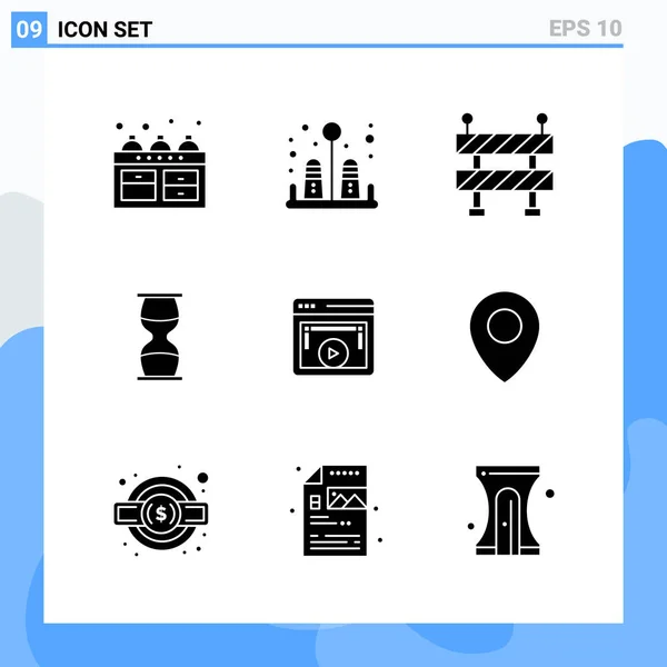 Conjunto Iconos Creativos Universales Simplemente Vector Ilustraciones Para Aplicaciones Web — Archivo Imágenes Vectoriales