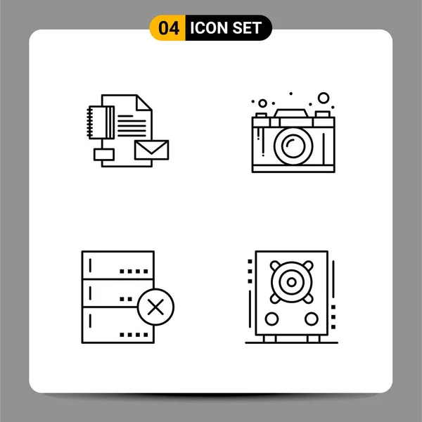 Set Dari Ikon Kreatif Universal Cukup Ilustrasi Vektor Untuk Aplikasi - Stok Vektor