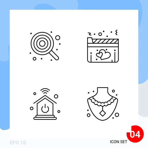 Conjunto Iconos Creativos Universales Simplemente Vector Ilustraciones Para Aplicaciones Web — Vector de stock