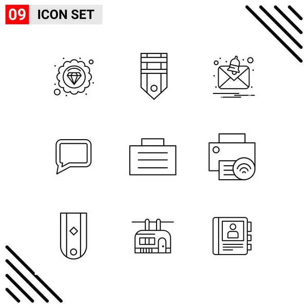 Conjunto Iconos Creativos Universales Simplemente Vector Ilustraciones Para Aplicaciones Web — Vector de stock