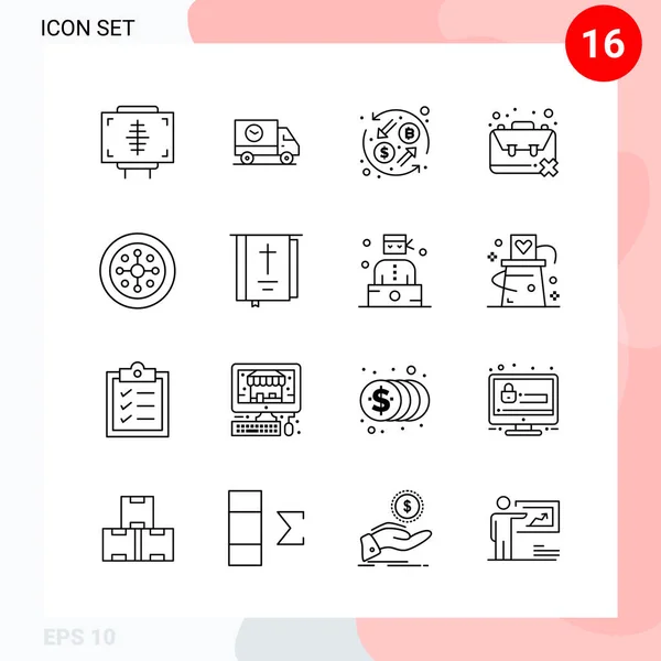 Conjunto Iconos Creativos Universales Simplemente Vector Ilustraciones Para Aplicaciones Web — Archivo Imágenes Vectoriales