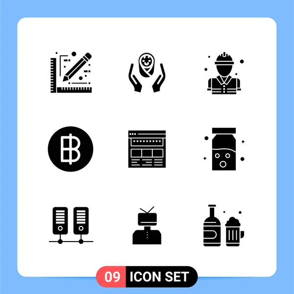 Sett med 25 Universal Business Icons vektor – stockvektor