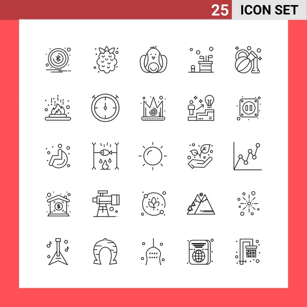 Set Universal Creative Icons Vector Illustration — Stock Vector