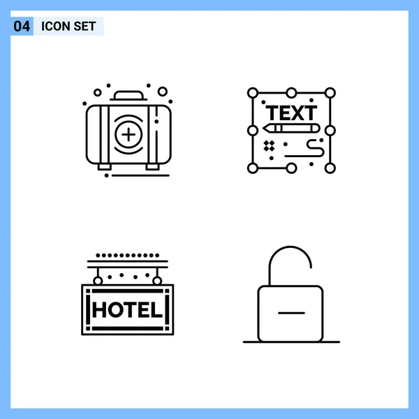 Set Universal Creative Icons Simply Vector Illustrations Web Mobile Apps — Stock Vector