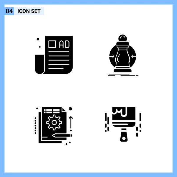 Conjunto Iconos Creativos Universales Simplemente Vector Ilustraciones Para Aplicaciones Web — Vector de stock