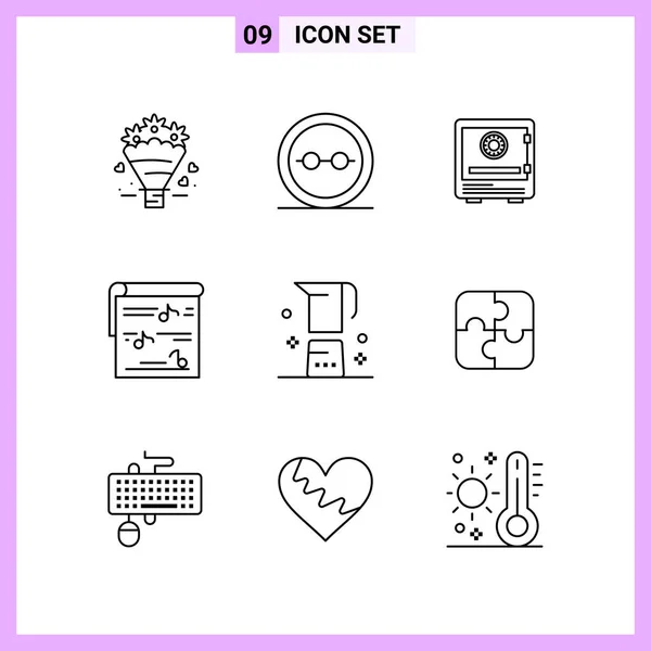 Conjunto Iconos Creativos Universales Simplemente Vector Ilustraciones Para Aplicaciones Web — Vector de stock