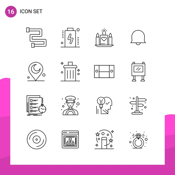 Set of 16 Universal Icons Business Vector — 스톡 벡터