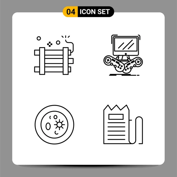 Conjunto Iconos Creativos Universales Simplemente Vector Ilustraciones Para Aplicaciones Web — Archivo Imágenes Vectoriales