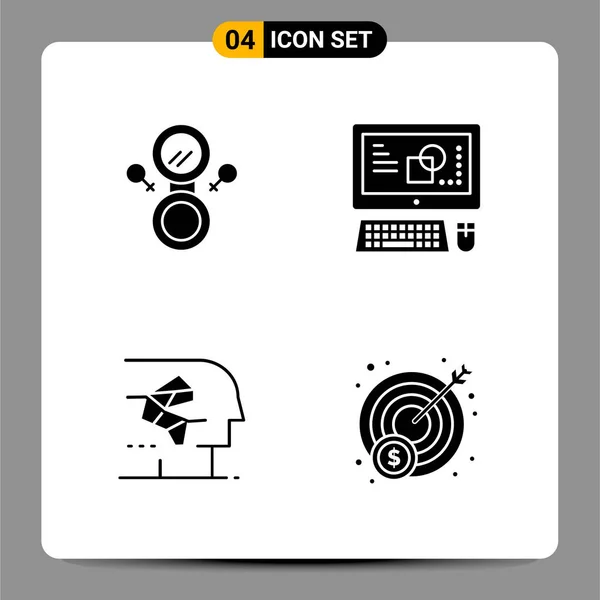 Set Dari Ikon Kreatif Universal Cukup Ilustrasi Vektor Untuk Aplikasi - Stok Vektor