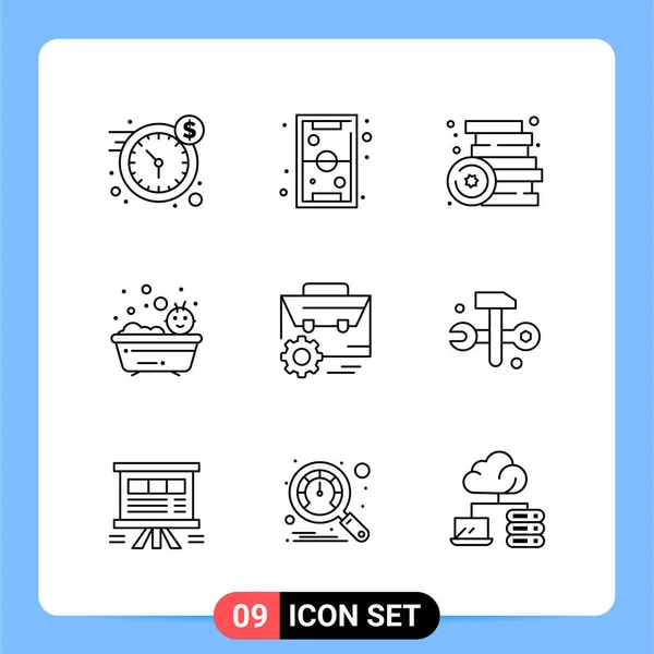 Conjunto Iconos Creativos Universales Simplemente Vector Ilustraciones Para Aplicaciones Web — Vector de stock