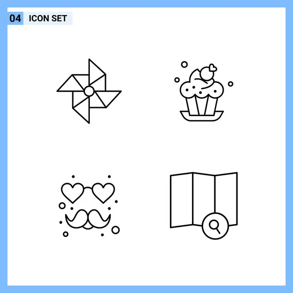 Conjunto Iconos Creativos Universales Simplemente Vector Ilustraciones Para Aplicaciones Web — Vector de stock