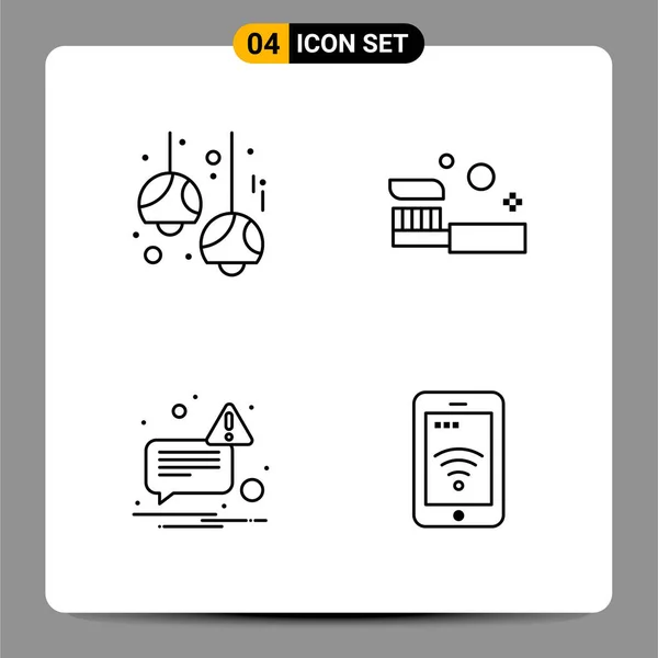 Conjunto Iconos Creativos Universales Simplemente Vector Ilustraciones Para Aplicaciones Web — Archivo Imágenes Vectoriales