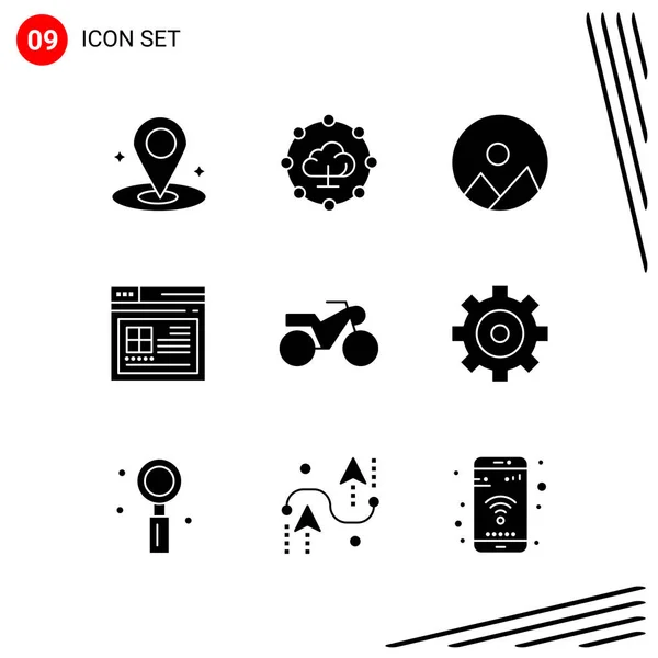 Conjunto Iconos Creativos Universales Simplemente Vector Ilustraciones Para Aplicaciones Web — Vector de stock