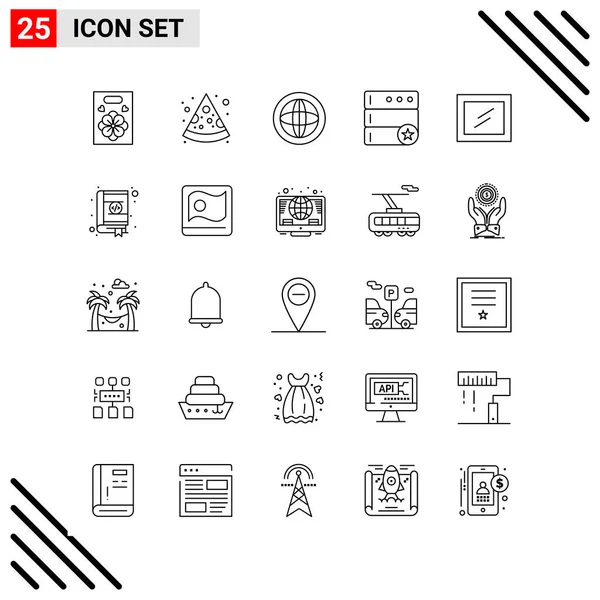 Zestaw 25 uniwersalnych ikon biznesowych Vector — Wektor stockowy