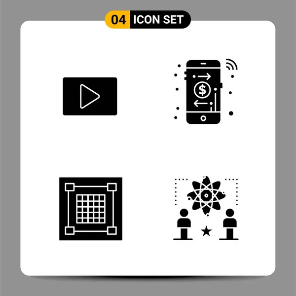 Set Dari Ikon Kreatif Universal Cukup Ilustrasi Vektor Untuk Aplikasi - Stok Vektor