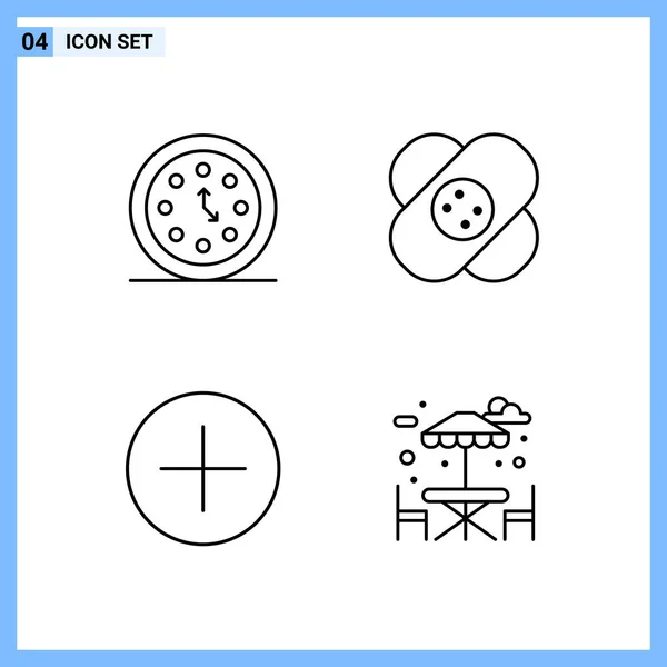 Set Universal Creative Icons Simply Vector Illustrations Web Mobile Apps — Stock Vector