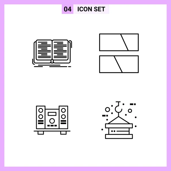 Set Universal Creative Icons Simply Vector Illustrations Web Mobile Apps — Stock Vector