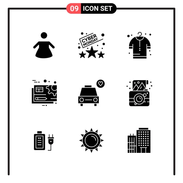 Set Universal Creative Icons Simply Vector Illustrations Web Mobile Apps — Stock Vector