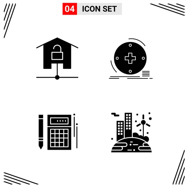 Conjunto Iconos Creativos Universales Simplemente Vector Ilustraciones Para Aplicaciones Web — Archivo Imágenes Vectoriales