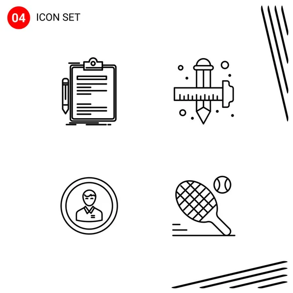 Conjunto Iconos Creativos Universales Simplemente Vector Ilustraciones Para Aplicaciones Web — Vector de stock